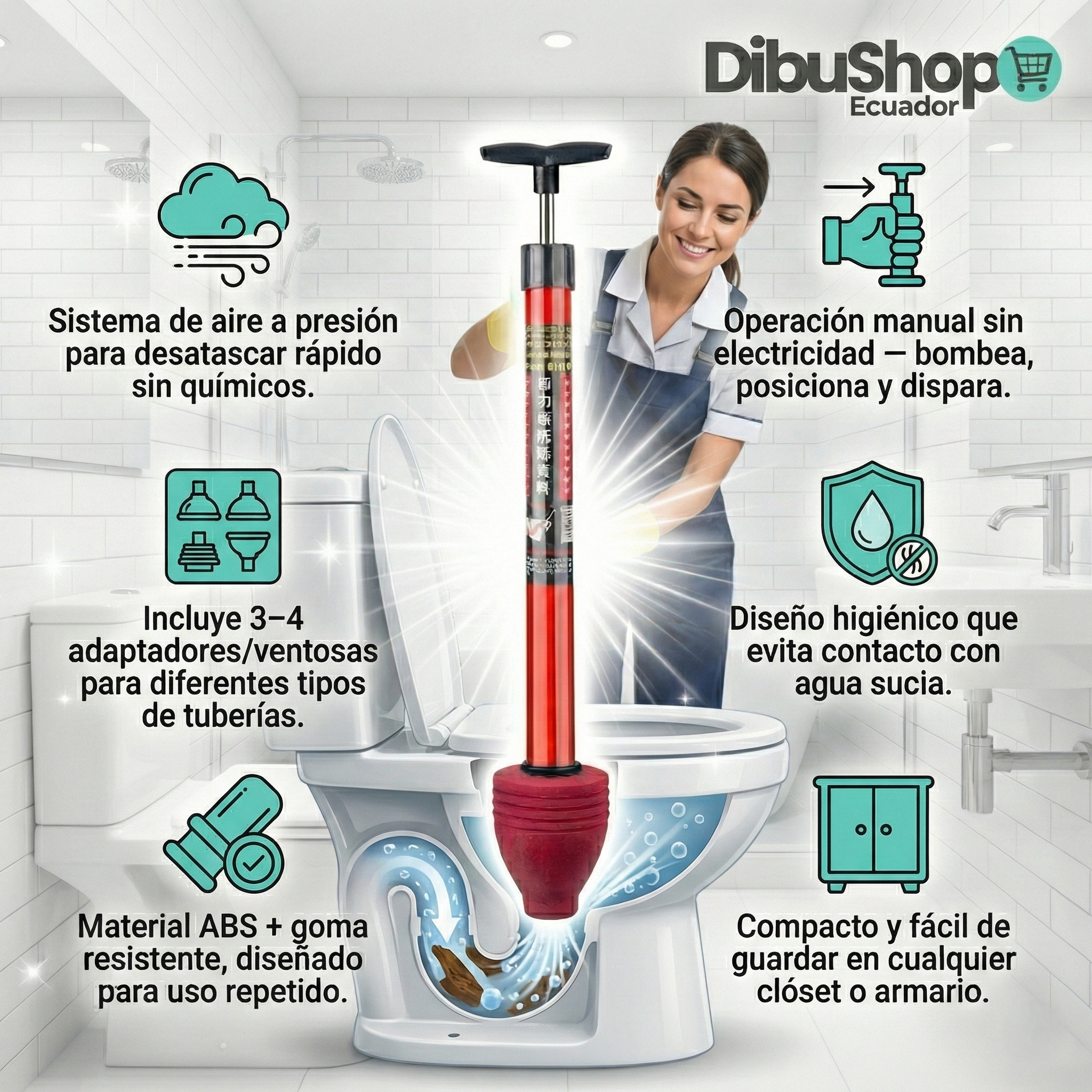 🔥Destapa Cañerías a Presión DibuShop